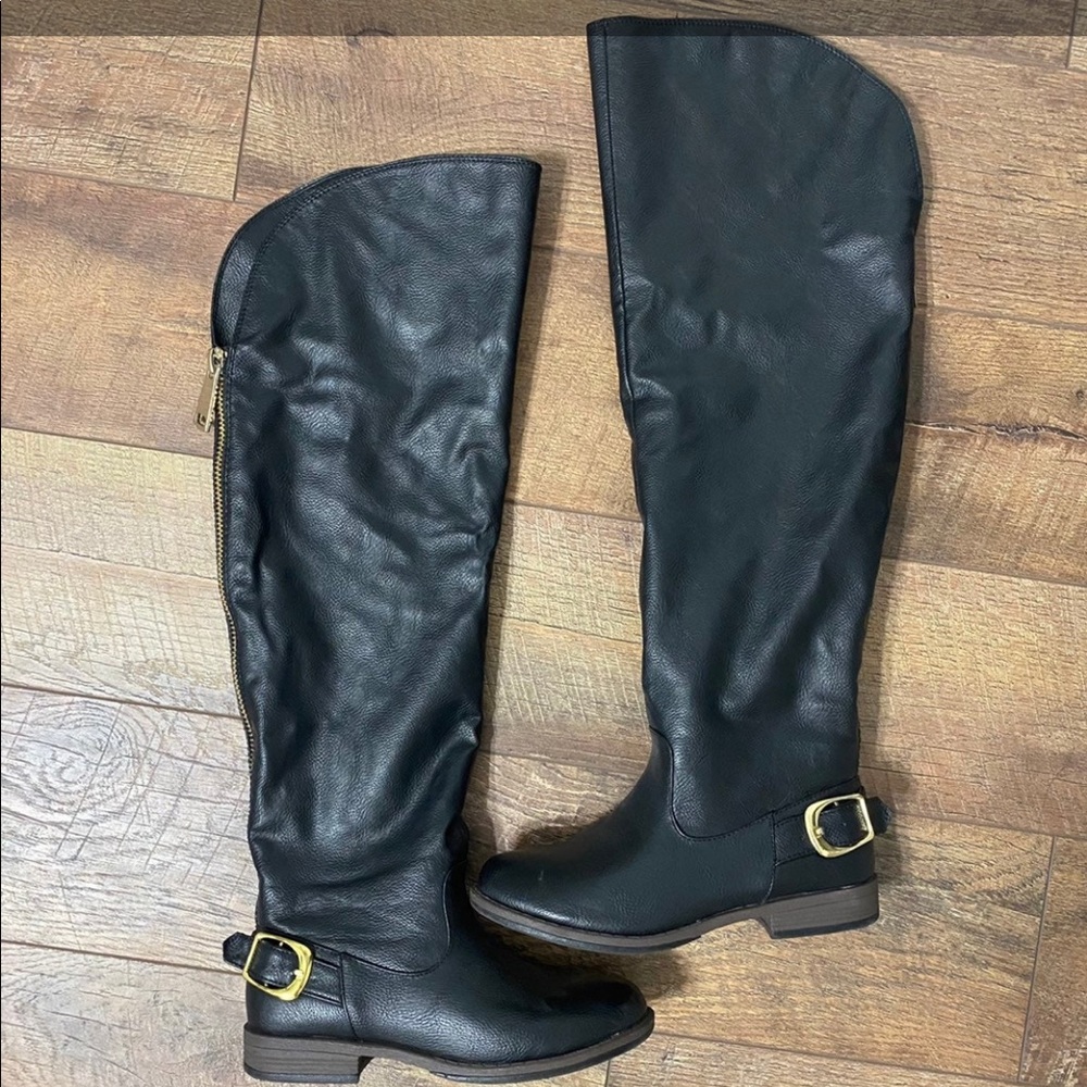 Black Knee High Boots